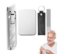Nixiara Kit de recortador de uñas, juego de cortaúñas de viaje | Juego de cortaúñas de apertura oblicua, tijeras de acero inoxidable ultrafinas plegables para la seguridad de