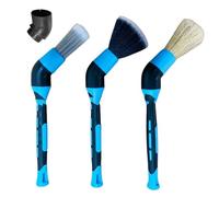 Nixiara Pincel para detalles del coche, cepillo de cerdas para barrido automático de polvo exterior, accesorios para el cuidado del coche, equipo de lavado de polvo para salpicadero, emblemas