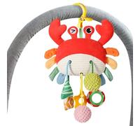 Nixiara Sonajeros colgantes para cuna, carillón de viento de animales de peluche | Sonajeros de animales de peluche juguetes educativos,Cómodo juguete de cuna con diseño de cangrejo chillón para