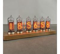 Nixie - Reloj digital vintage con interruptor de inducción, múltiples luces de fondo, decoración de mesa retro para el hogar, regalo único para dormitorio o sala de estar