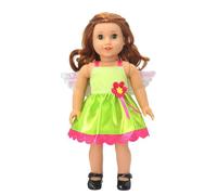 NIXNUT Ropa de muñeca Vestido con Alas Traje de Elfo ángel con Flor para muñeca American Girl de 18 Pulgadas