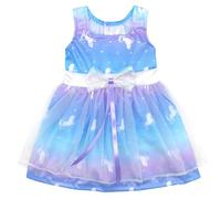 NIXNUT Ropa de muñeca Vestido Largo con Lazo de Malla Color Degradado para muñeca American Girl de 18 Pulgadas