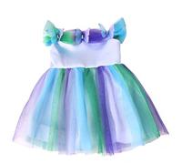 NIXNUT Ropa de muñeca Vestido Largo de Princesa con Malla Colorida para muñeca American Girl de 18 Pulgadas