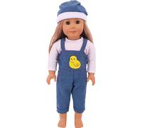 NIXNUT Ropa para Muñecas Atuendo Jeans Overol Camiseta para Muñeca American Girl de 18 Pulgadas