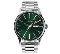 Nixon 0 - Reloj de Cuarzo para Hombre, con Correa de Acero Inoxidable, Color Plateado