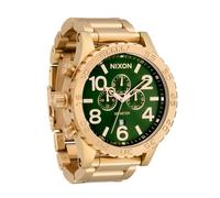NIXON 51-30 Chrono A1389-300m resistente al agua reloj analógico de moda para hombre, Dorado/Verde Sunray, Casual