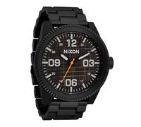 Nixon Corporal SS A346. Reloj para hombre XL resistente al agua hasta 100 m (esfera de reloj de 48 mm, correa de acero inoxidable de 24 mm), Parte superior supernegra/negra, Mens Standard, Acero