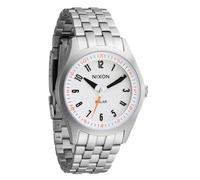 NIXON Echo 38 A1413-100m Reloj analógico resistente al agua (esfera de 38 mm, correa de acero inoxidable de 20 mm), Silver/Cloud Dancer, Echo 38