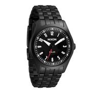 NIXON Echo 38 A1413-100m Reloj analógico resistente al agua (esfera de 38 mm, correa de acero inoxidable de 20 mm), Negro/Negro, Echo 38