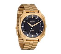 NIXON Fremont 40 A1444-100m - Reloj de campo analógico para hombre resistente al agua (esfera de reloj de 40 mm, correa cónica de acero inoxidable de 3 eslabones de 20-18 mm), Dorado/Negro, Fremont 40