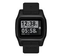 NIXON High Tide A1308-100m Water Resistant Men's Digital Surf Watch (44 mm Watch Face, 23 mm Pu/Rubber/Silicone Band) - All Black - Made with Recycled Ocean Plastics