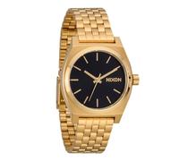 NIXON Medium Time Teller A1130-100m - Reloj analógico para mujer, resistente al agua, Dorado, negro, dorado