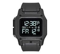 NIXON Regulus A1180 - All Black - 100m Water Resistant Men's Digital Sport Watch (46mm Watch Face, 29mm-24mm PU/Rubber/Silicone Band)