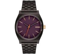 Nixon Reloj analógico de Cuarzo para Hombre con Correa de Acero Inoxidable 258353, plomizo/Mora/Dorado, One Size, Time Teller