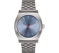 Nixon Reloj analógico de Cuarzo para Hombre con Correa de Acero Inoxidable A045-5160-00, Gris Claro Azul Claro