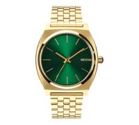 Nixon Reloj Analógico para Hombre de Cuarzo con Correa en Acero Inoxidable A045-1919-00, Verde/Dorado