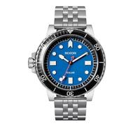 Nixon Reloj analógico Unisex de Cuarzo japonés con Correa de Acero Inoxidable A1402-5236-00, Plata/Azul/Negro/Blanco