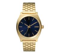 Nixon Reloj Analógico para Unisex Adultos de Cuarzo con Correa en Acero Inoxidable A045-1931-00, Dorado/Azul