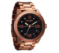 Nixon - Reloj de Cuarzo analógico japonés para Hombre con Correa de Acero Inoxidable NIXON-A346-P, Chocolate/Tostado Oscuro, 24mm, Corporal de Acero Inoxidable