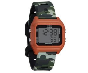 NIXON Ripper A1399 - Reloj Deportivo Digital para Hombre Resistente al Agua hasta 100 m (Esfera de 36,5 mm, Correa de Silicona de 20 mm) - Fabricado con plásticos reciclados oceánicos,