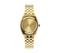 Nixon Small Time Teller - Reloj de cuarzo para mujer, correa de acero inoxidable color dorado