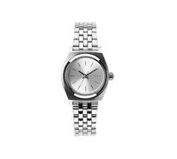 Nixon Small Time Teller - Reloj Analógico de Cuarzo para Mujer, Correa de Acero Inoxidable Color Plateado