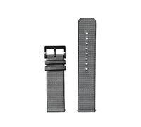 Nixon #TIDE BA007-180-00 - Correa de repuesto de nailon de color negro/plata con hebilla de acero inoxidable y ojal de plástico reciclado, 23 mm, negro/plateado, 23 mm, pulsera, clásica, Negro/Plata,