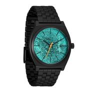 NIXON Time Teller A045 - Reloj analógico para hombre resistente al agua hasta 100 m (esfera de reloj de 37 mm, correa de acero inoxidable de 19,5 mm a 18 mm), Negro/Oxidación, Mens Standard, Time
