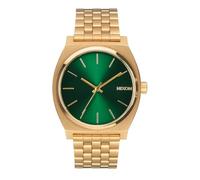 Nixon Reloj Analógico para Hombre de Cuarzo con Correa en Acero Inoxidable A045-1919-00, Verde/Dorado