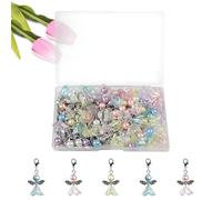 NIXRET 50 Piezas Colgantes para Boda Colgante de Ángel de la Guarda Llavero Colgante de Ángel Regalo para Invitados Comunión Confirmación Bautizo Navidad Fiesta Hechos a Mano