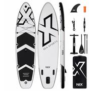 Nixsea Tabla Paddle Surf Hinchable 335 cm Sup Allround con Accesorios, Antideslizante, Quilla Desmontable, Paddle Surf Adulto hasta 159 kg (Blanco)