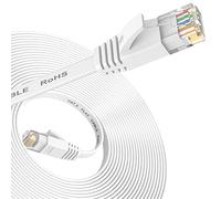 Nixsto Cable Ethernet Cat 6, Lan Cable de alta velocidad, Plano Patch Cable de red más rápido que Cat5e/Cat5, cable de Internet con conector RJ45, Compatible con router, modenm,PC (0.5 M)