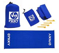 NIXY Landing Mat - Versatile and Durable 142" x 57" Mat - Made with Heavy Duty 100% Ripstop Nylon Accessory for Paddle Board, Surfing, Kayak, and Scuba Dive Outdoor Activities - Blue