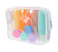 NIYANGLE 1 Juego Botella Para Viajar Botellas De Jabón De Viaje Tarros De Crema De Viaje Envases De Liquidos Cosmeticos Botellas De Viaje De Uso Diario Gel De Sílice Loción Vacía Portátil