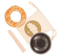 NIYANGLE 1 Juego Conjunto de Tazones de Sonido para con Mallet y Bolsa Zen Tazón de Cobre para Relajación y Yoga Diámetro para del Estrés y del