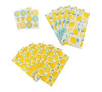 NIYANGLE 1 Juego De Caja De Dulces Bolsa De Dulces De Limón Bolsas De Golosinas Para Niños De Galletas Pequeña De Papel De Navidad De Limón Para Niños De