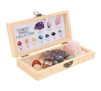 NIYANGLE 1 juego de especímenes minerales de cristal natural, piedras de cuarzo en bruto, rocas con caja para explorar, identificar, estudiar geología y ciencias de la tierra.