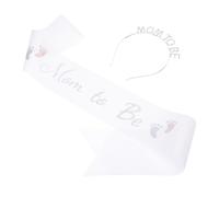 NIYANGLE 1 Juego Faja y Diadema para Mamás Punto de Luz Set Diseño de Cristal para Shower y Celebraciones de Maternidad