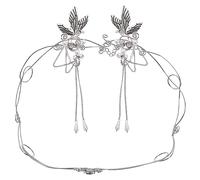 NIYANGLE 1 Juego Pendientes Ear Cuff y Borlas para Mujeres y Niñas Accesorio de Joyería No Perforante y Ligero