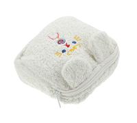 NIYANGLE 1 Pc Bolsa De Toalla De Tía De Peluche Carteras con Cremallera para Mujer Bolsa De Maquillaje Kawaii Bolsas Perder Bolsa De Toalla De La Tía Felpa Servilleta Sanitaria