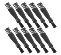 NIYANGLE 10 Cepillos de Limpieza para Afeitadora Eléctrica Cabezal Doble, Mini Cepillo de Repuesto Negro, para Recortadora y Depiladora, Uso Doméstico y Viajes, Paquete 10 Piezas