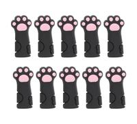 NIYANGLE 10 fundas protectoras de silicona con forma de pata de gato para pinzas de dibujos animados, para tijeras de cutículas y herramientas de manicura y pedicura.