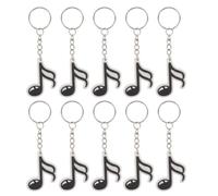 NIYANGLE 10 Llaveros de Metal Notas Musicales y Colgantes de Violín para Llaves y Bolsos, Diseño Único Resistente al Desgaste, Accesorio Estilizado para Aficionados la Música