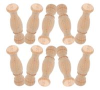 NIYANGLE 10 piezas Balaustres Madera sin Pintar para Muebles y Manualidades Postes Sólidos para Decoración de Interiores y Exteriores Columnas Romanas Pequeñas para Bricolaje y Proyectos