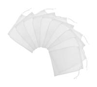 NIYANGLE 10 Piezas Bolsa de Filtro Multifuncional de Nylon Malla Delicada y Cordón para Cocina y Acuario, Diseño Rápido de Deshidratación para Alimentos y Rellenos Vegetales