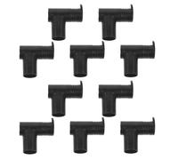 NIYANGLE 10 Piezas Conectores de Tubo para Tendedero Ángulo Recto Adaptadores Negros de Plástico para Barras de Armario Juntas Dobles para Soporte Estable y Reconfiguración Flexible de