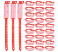 NIYANGLE 100 Pulseras Para Eventos Pulseras De Identificación Hospitalaria De Pvc Rojo