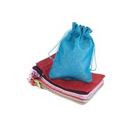 NIYANGLE 10piezas Bolsas De Cordón Unidades Para Joyería y Accesorios Arpillera Duradera y Reutilizable Cuello Elástico y Diseño De Cordón Fácil y Práctico Para Guardar Joyas Llaves