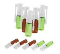 NIYANGLE 10piezas Botella De Spray Nasal De Envases De Espray Reutilizables Dispensadoras De Líquido Color Verde y Marrón Para Spray Nasal