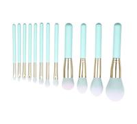 NIYANGLE 12 Piezas Brochas De Maquillaje De Mango De Madera y Cerdas De Nailon Para Polvos Kit De Brochas De Cosméticos Profesional Para Maquillaje De Mujer Para Uso Diario